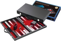 Philos Backgammon Koffer Medium Standaard (Rood)