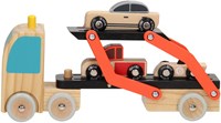 Classic World houten autotransporter speelgoed met auto's, FSC hout-2