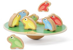 Classic World jeu d'équilibre en bois nénuphar avec grenouilles - jouet éducatif