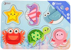 Classic World Houten Puzzel Oceaan Dieren, 13st.