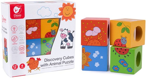Classic World houten speelblokken baby peuter ontdekking speelgoed-2