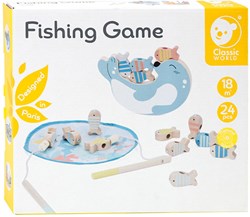 Classic World jeu de pêche en bois phoque - jouet éducatif 24 pièces