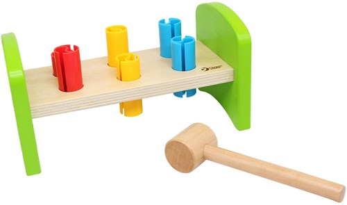 Classic World houten hamerbank - educatief speelgoed - 8-delig