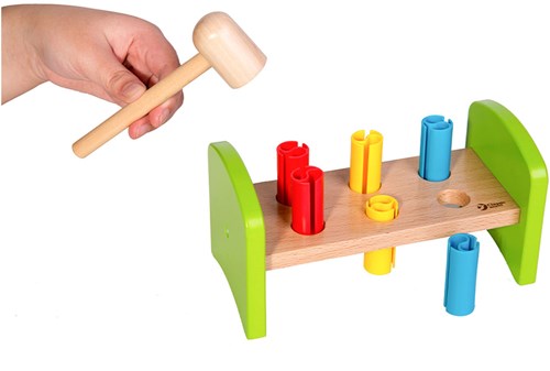 Classic World houten hamerbank - educatief speelgoed - 8-delig-3