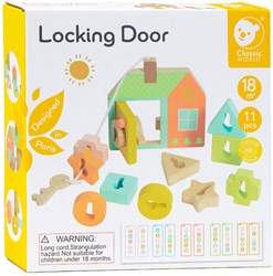 Classic World maison de formes en bois jeu de serrure - jouet éducatif 11 pièces