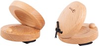 Classic World houten castagnetten muziekinstrument set van 2 voor kinderen