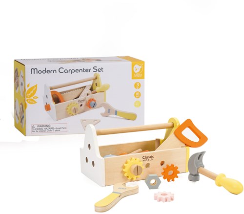 Classic World boîte à outils en bois jouet pour enfants 18 pièces-3