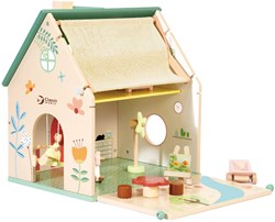 Classic World maison de poupée en bois - maison avec jardin et accessoires