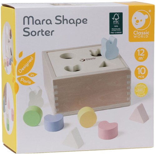 Classic World jouet éducatif boîte à formes en bois Mara 10 pièces