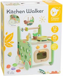 Classic World houten loopwagen keuken - educatief speelgoed 15-delig