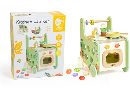 Classic World houten loopwagen keuken - educatief speelgoed 15-delig-3