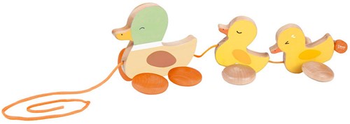 Classic World jouet à tirer en bois canards - jouet éducatif pour tout-petits-2