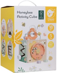 Classic World houten activiteitenkubus honingbij - educatief speelgoed