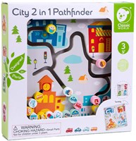 Classic World houten sorteerspel educatief bord stad en afval scheiden