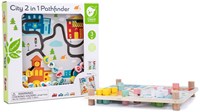 Classic World houten sorteerspel educatief bord stad en afval scheiden-3