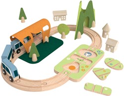 Classic World houten treinbaan speelset - 40-delig - educatief speelgoed