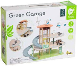 Classic World garage jouet en bois durable avec accessoires 19 pièces