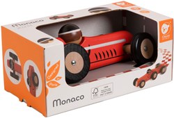 Classic World houten raceauto Monaco speelgoedauto rood