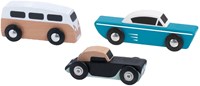 Classic World houten speelgoed auto's set - 3 stuks - FSC hout-2