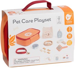 Classic World set de jeu en bois soin des animaux - jouet de rôle sac 16pcs