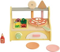 Classic World houten speelgoed pizzaoven speelset met accessoires-2