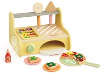 Classic World houten speelgoed pizzaoven speelset met accessoires-3