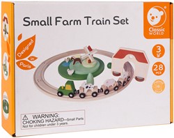 Classic World Houten Boerderijtrein Speelset, 28dlg.