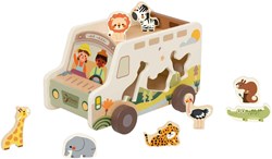 Classic World houten safari auto vormenstoof - educatief speelgoed