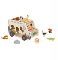 Classic World voiture safari en bois boîte à formes - jouet éducatif-2