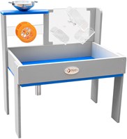 Classic World houten zand- en watertafel blauw tuin speelgoed