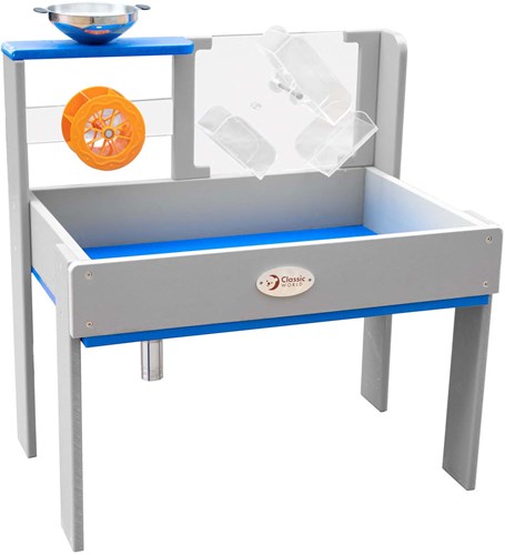 Classic World houten zand- en watertafel blauw tuin speelgoed