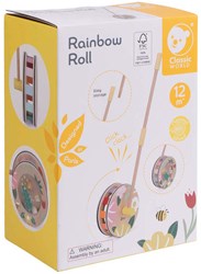Classic World houten duwspeelgoed regenboog bosmotief knikker