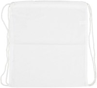 Creativ Company katoenen gymtas wit met treksluiting 37x41 cm-2