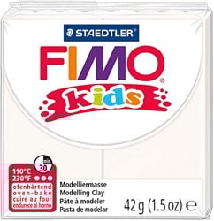 Fimo Kids boetseerklei 42g Wit - 0