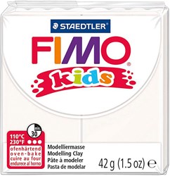 Fimo pâte à modeler blanche 42g - pâte à cuire au four pour enfants et loisirs créatifs