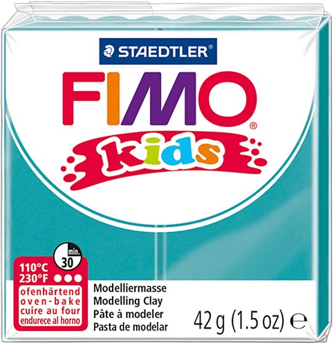 Fimo pâte à modeler turquoise 42g - argile créative enfant cuisson four