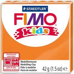Fimo pâte à modeler orange 42g - argile créative enfant cuisson four