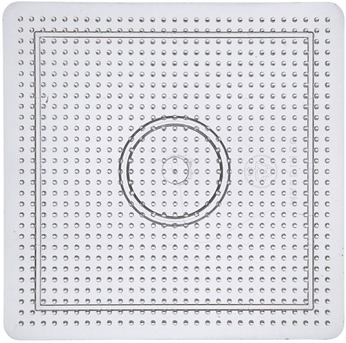 Nabbi plaque à picots perles à repasser grand carré 14,5x14,5 cm transparent-2