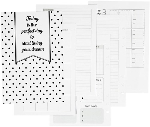 Creativ Company pages planner bullet journal A5 7 feuilles papier-3