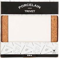 Creativ Company dessous de verre en porcelaine - cadre en liège - accessoire déco maison