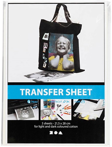 Creativ Company CC Transfer Vellen Textiel A4 3 stuks