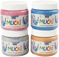 Creativ Company vingerverf set metallic 4 kleuren kinderverf 150ml-2