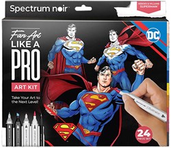Creativ Company coffret coloriage Superman - illustration héros de bande dessinée fan-art
