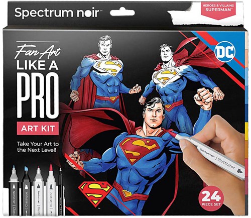 Creativ Company coffret coloriage Superman - illustration héros de bande dessinée fan-art