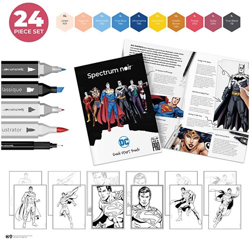 Creativ Company coffret coloriage Superman - illustration héros de bande dessinée fan-art-2
