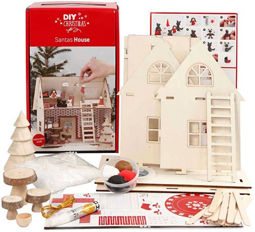 Creativ Company kit de bricolage Noël en bois - Maison du Père Noël DIY-2