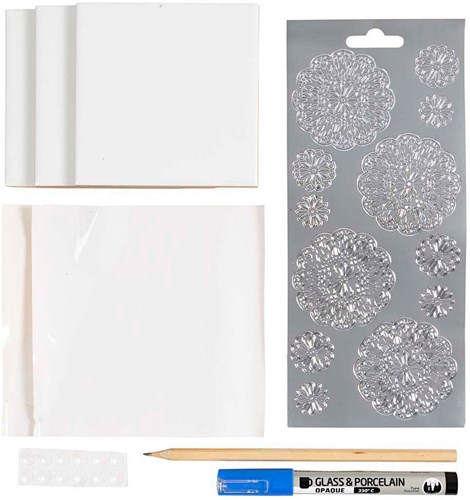 Creativ Company coffret créatif dessous de verre en porcelaine à décorer-2