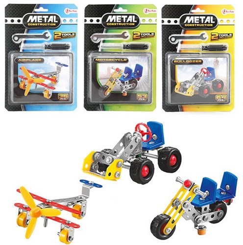Toi-Toys constructie speelgoed metalen voertuig bouwset voor kinderen