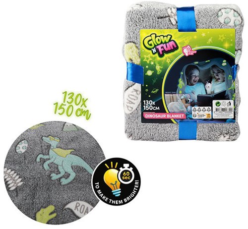 Glow in the dark deken dino 35562A