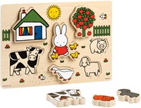 Bambolino Toys houten puzzel Nijntje boerderij educatief speelgoed-3